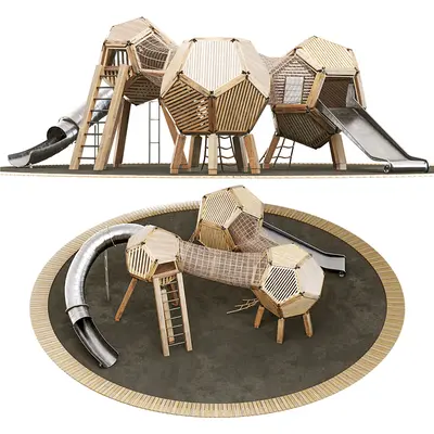 Modern Playground Equipment Set