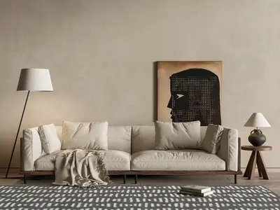 Modern Sofa & Side Table Set