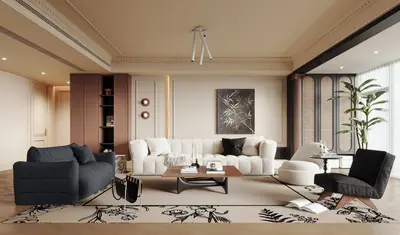 Mid-Century Modern Home Living Room