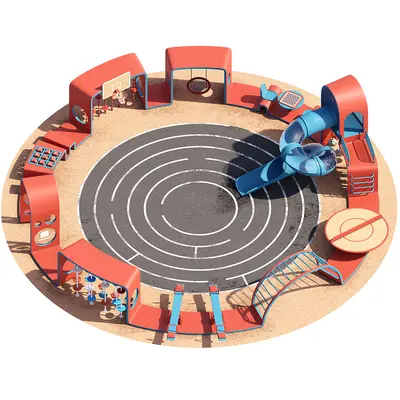 Modern Playground Equipment Set