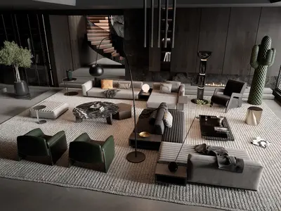 Modern Villa Living Room