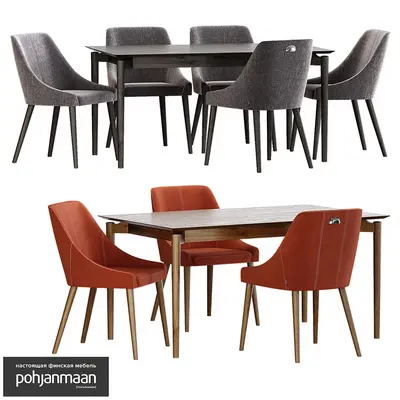 Modern Dining Table & Chairs Set