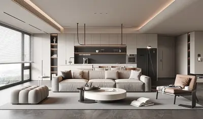 Modern Living & Dining Room