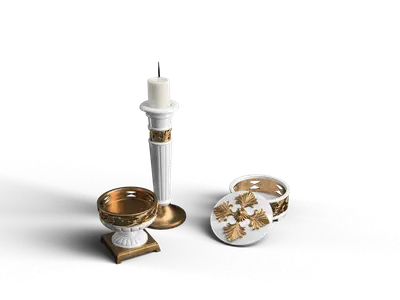 European Candle & Holder