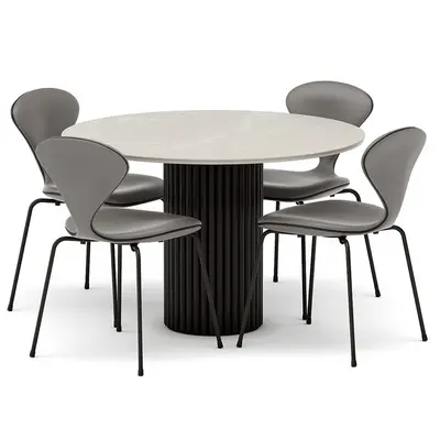Modern Dining Table & Chairs Set