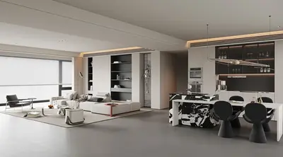 Modern Living & Dining Room