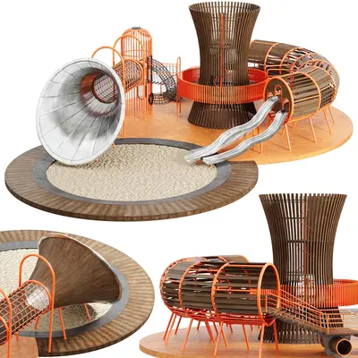 Modern Playground Equipment Set